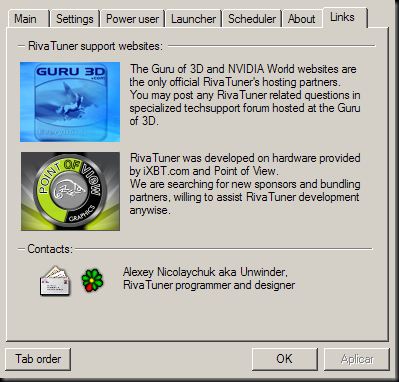 SATsoftware: RivaTuner 2.11